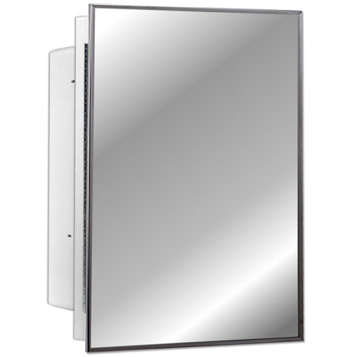 Ebern Designs Adakras 16'' W 22'' H Recessed Framed Medicine Cabinet ...